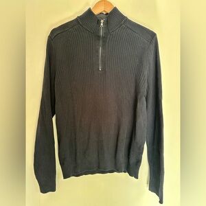 INC 1/4 Zip Ribbed Sweater